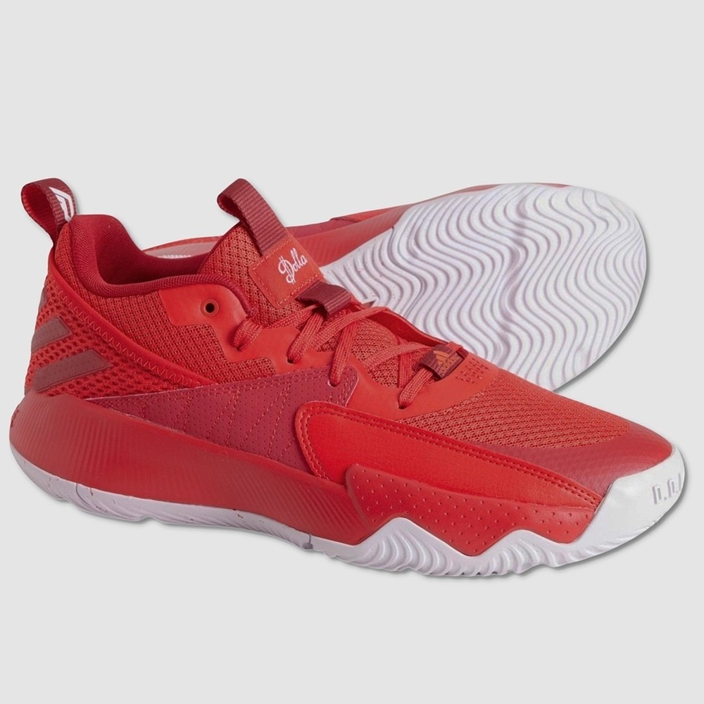 Mens Adidas Dame Certified GY2443 Shoes - NEW Size 9 Red / White - #45961-OF